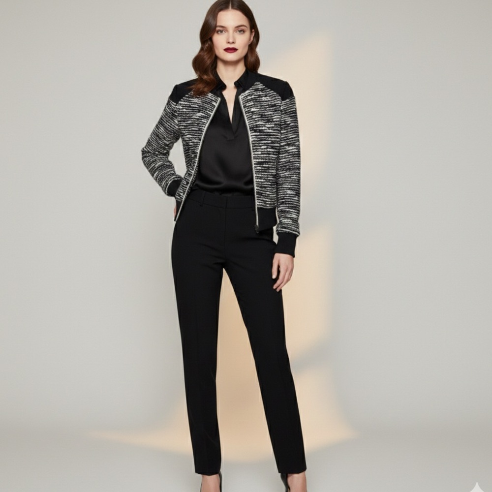 ANTHROPOLOGIE Cartonnier Tweed Bomber Jacket - Picture 9 of 9